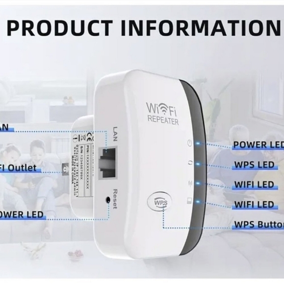 Long Range Wireless Repeater WiFi Access Point Signal Booster - Picture 3 of 5